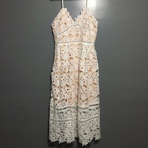 Crochet lace midi dress